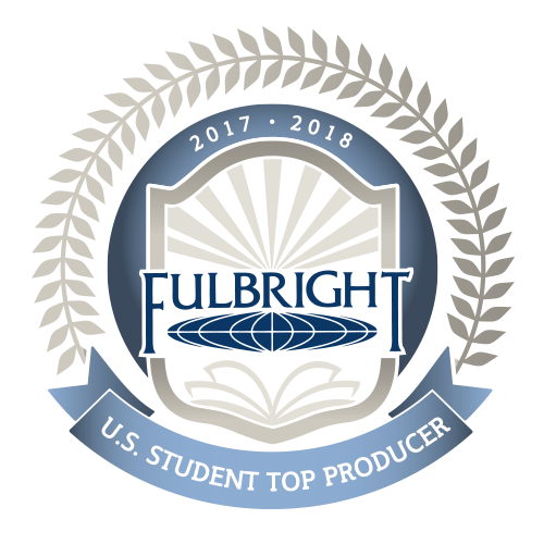 Fulbright shield: U.S. Student Top Producer 2015-2016