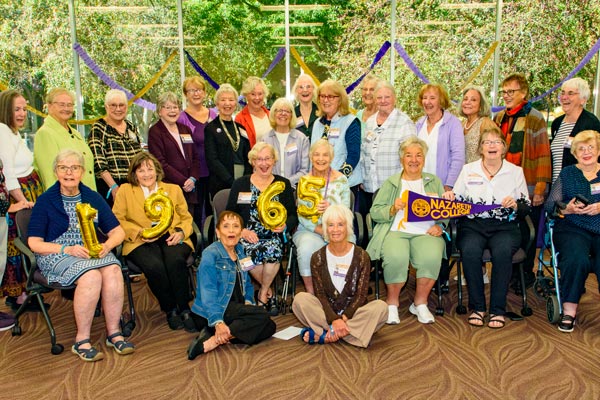 The Class of 1965 poses during its 60th reunion during Naz Weekend 2025.