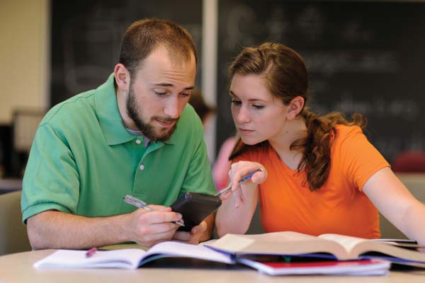 students using calculator