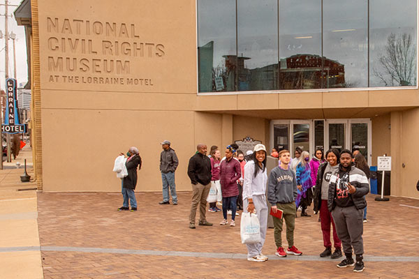 Nazareth group outside National Civil Rights Museum in Memphis, Tenn.