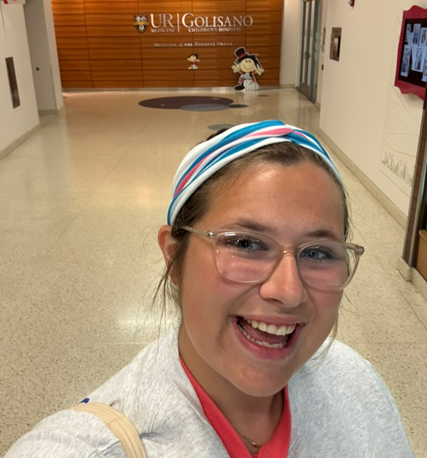 Avery Tanton at Golisano Children's Hospital nursing internship