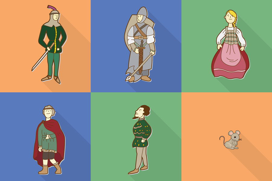 medieval character illustrations