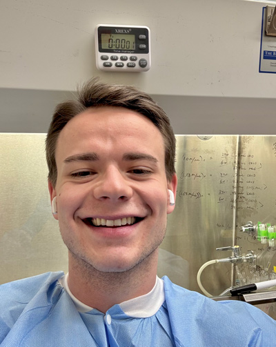 Sam Reisinger, alum of biology major, bachelor of science degree at Nazareth University Rochester NY