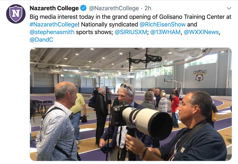 Naz tweet: National sports shows, Sirius XM among media interest today