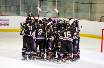 Men's Ice Hockey team on ice