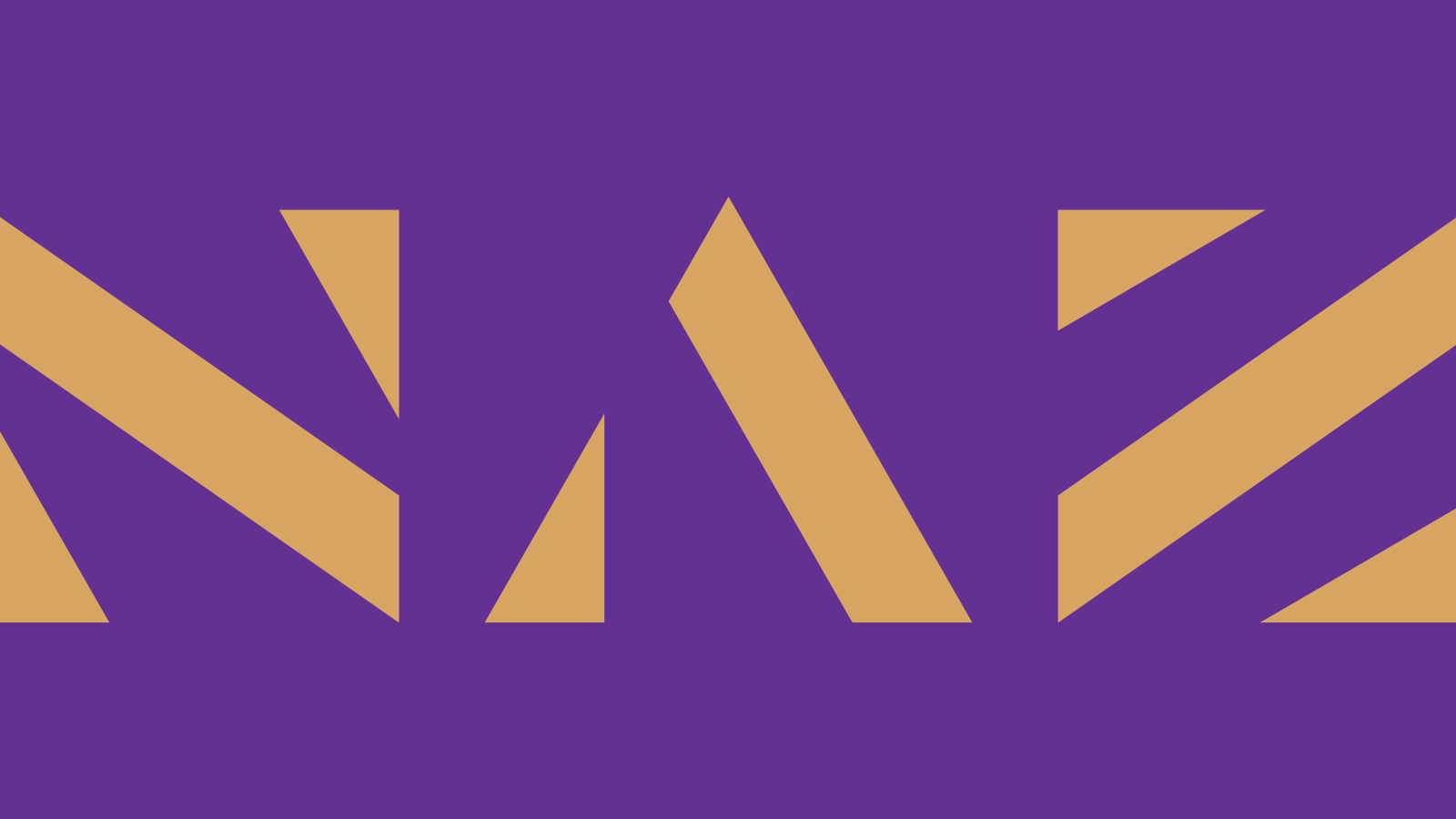 Gold NAZ on purple background