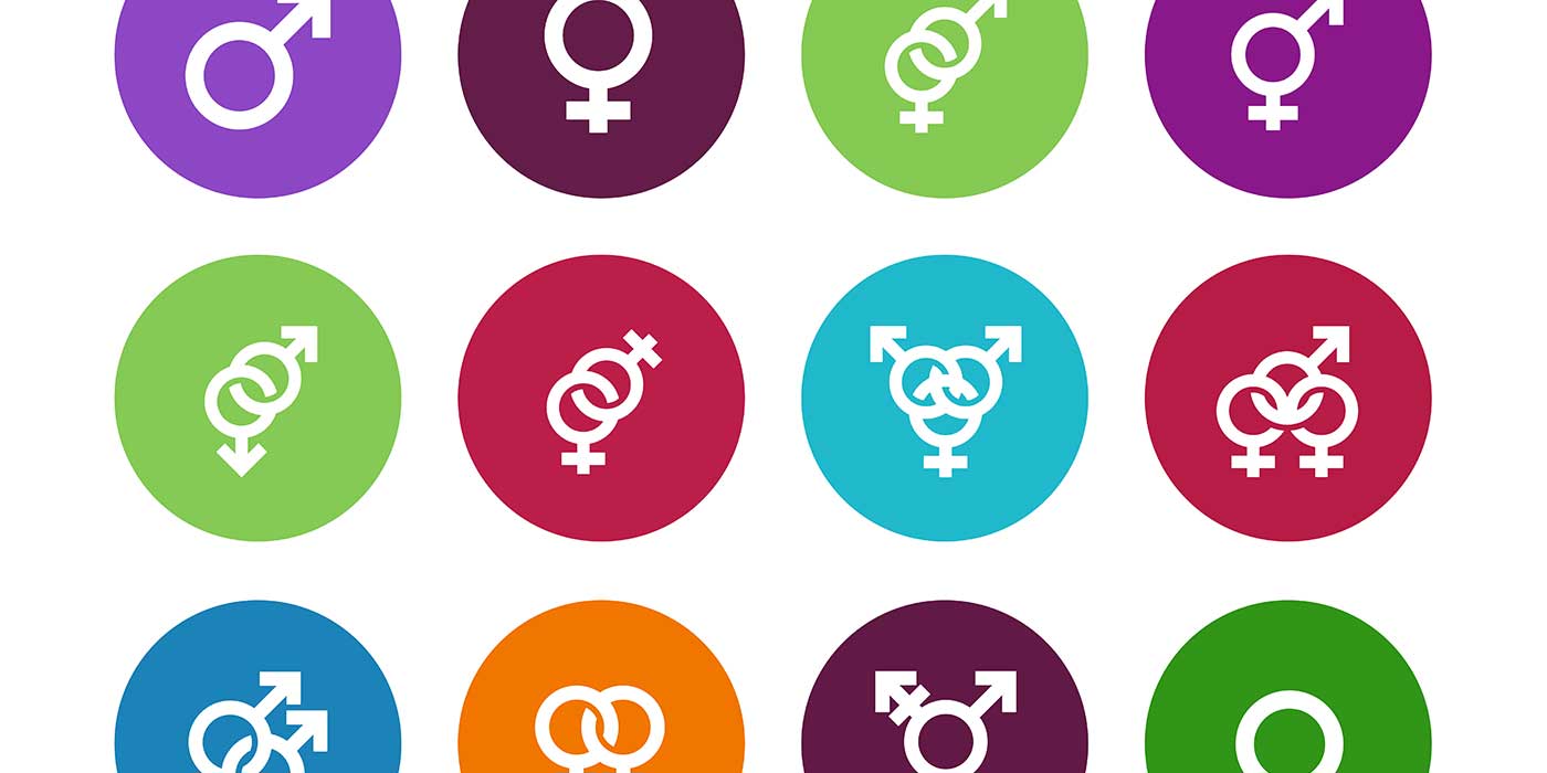 An image of many different gender symbols