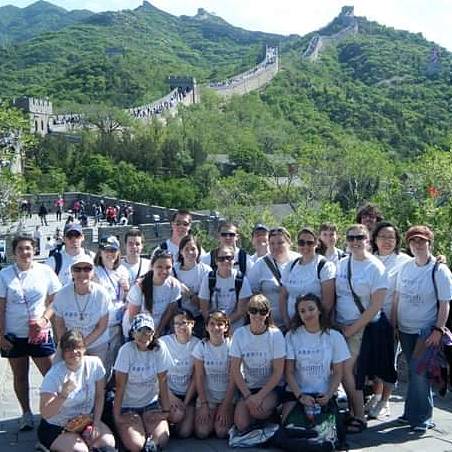 Standing at the Great Wall of China