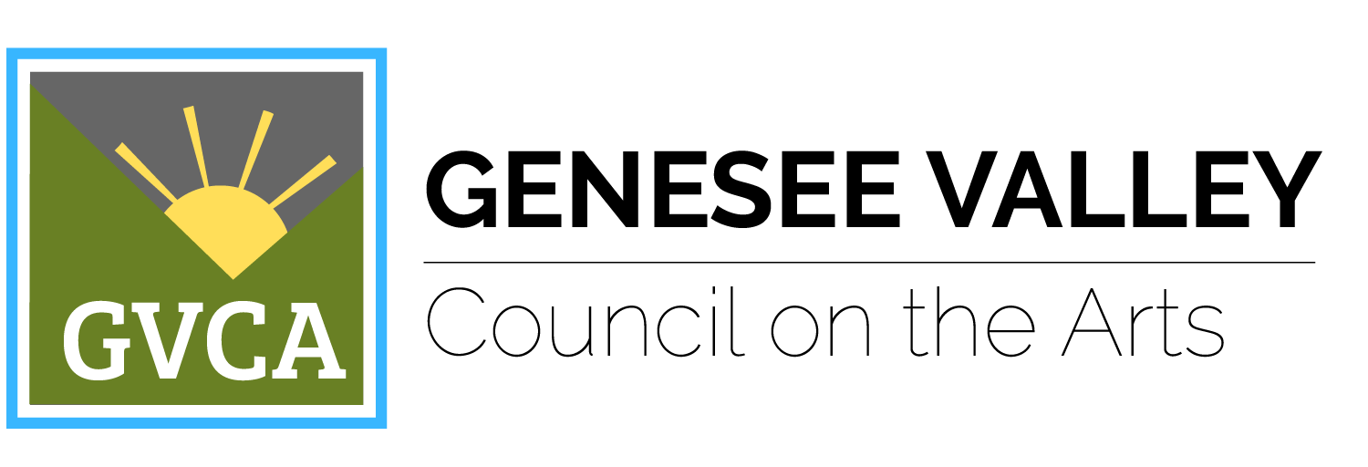 Genesee Valley Council on the Arts logo: sunburst in a valley