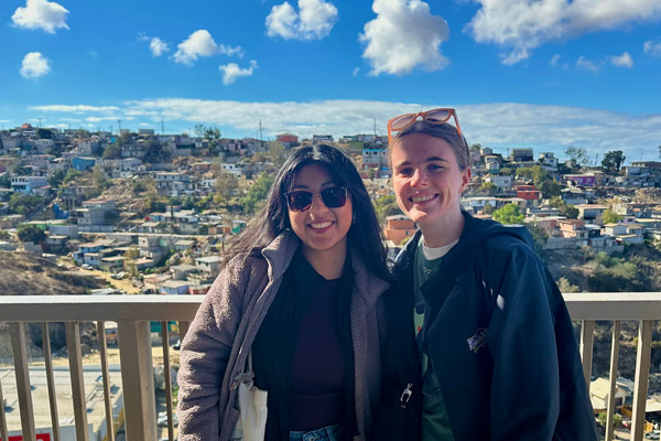 students in Tijuana, part of a Nazareth alternative break experience