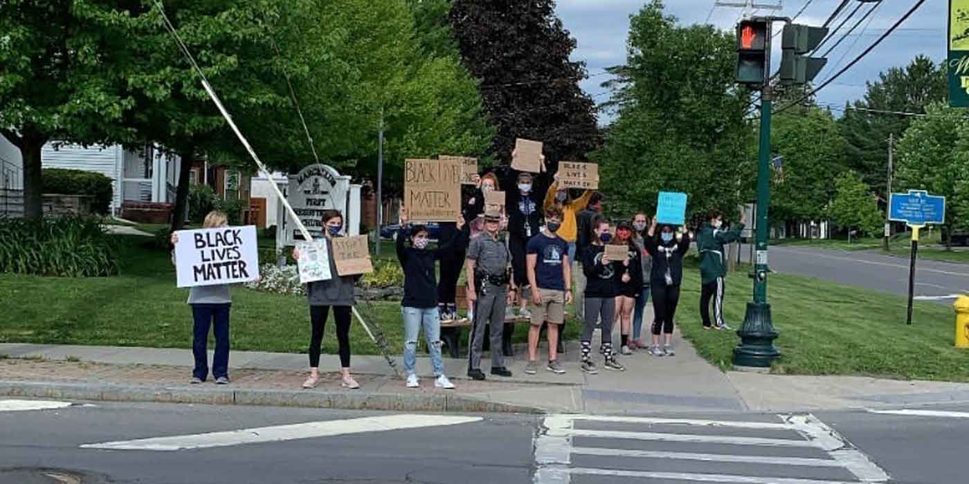 Black Lives Matter protest in Marcellus, NY.