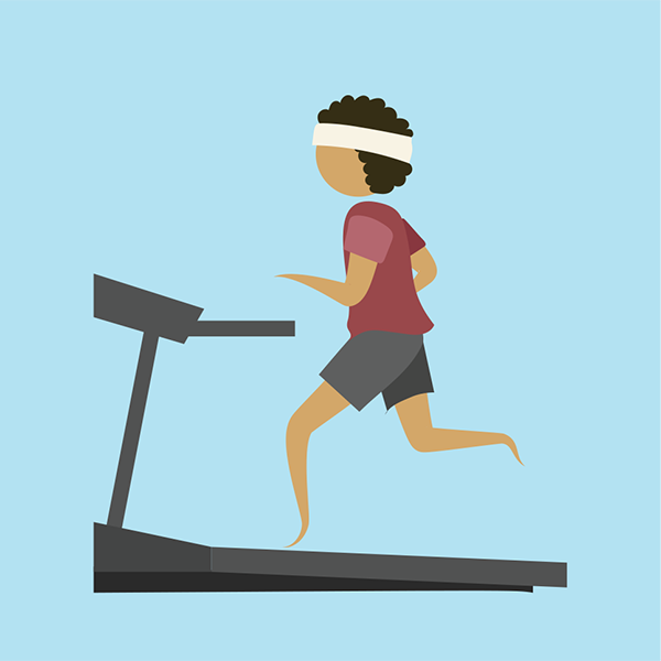 illustration of treadmill runner