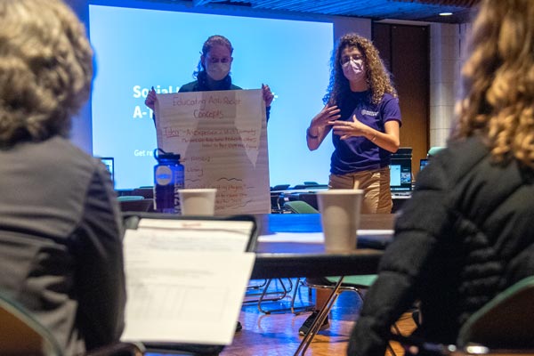 Student team presents ideas at Social Innovation Hack-a-Thon.