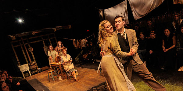 actings dancing together during scene