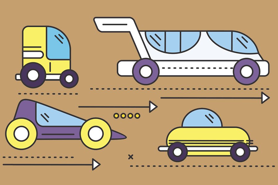 illustrated vehicles