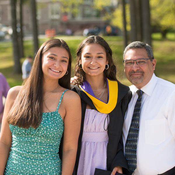 family poses at UG Commencement