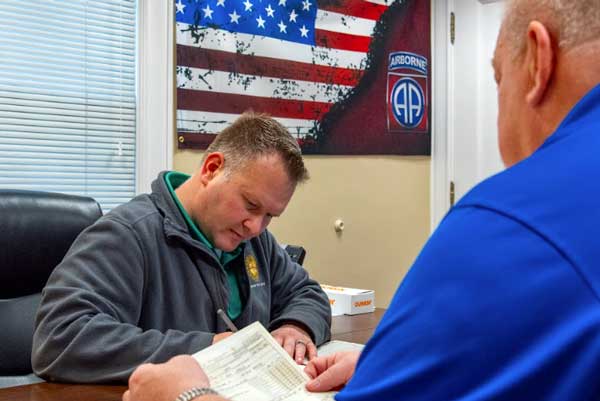 Kevin Kozlowsk assists veterans and family members through his work