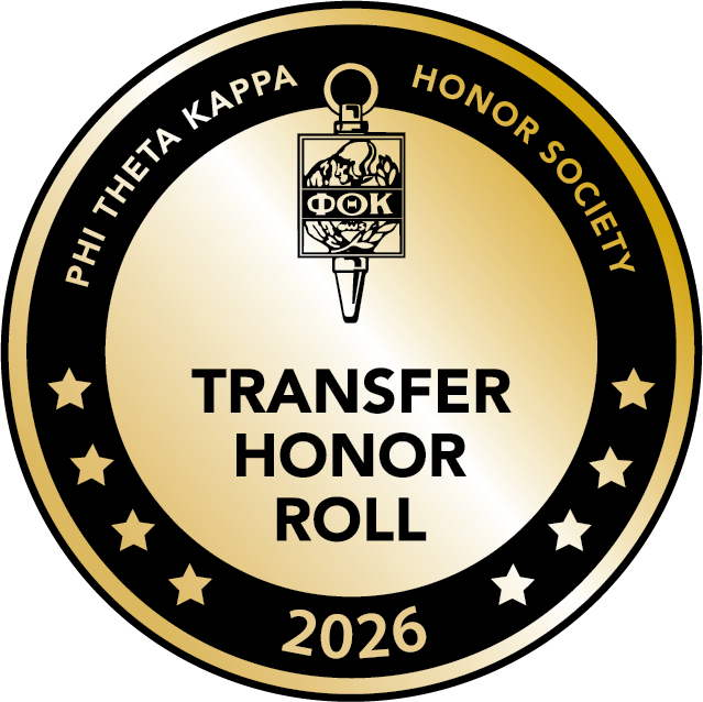Phi Theta Kappa Honor Society Transfer Honor Roll 2026