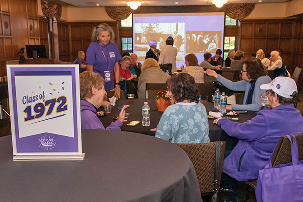 alums attend a party for the Class of 1972