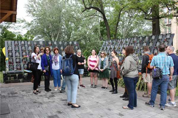 Heavenly Hundred Memorial in Kyiv, Ukraine