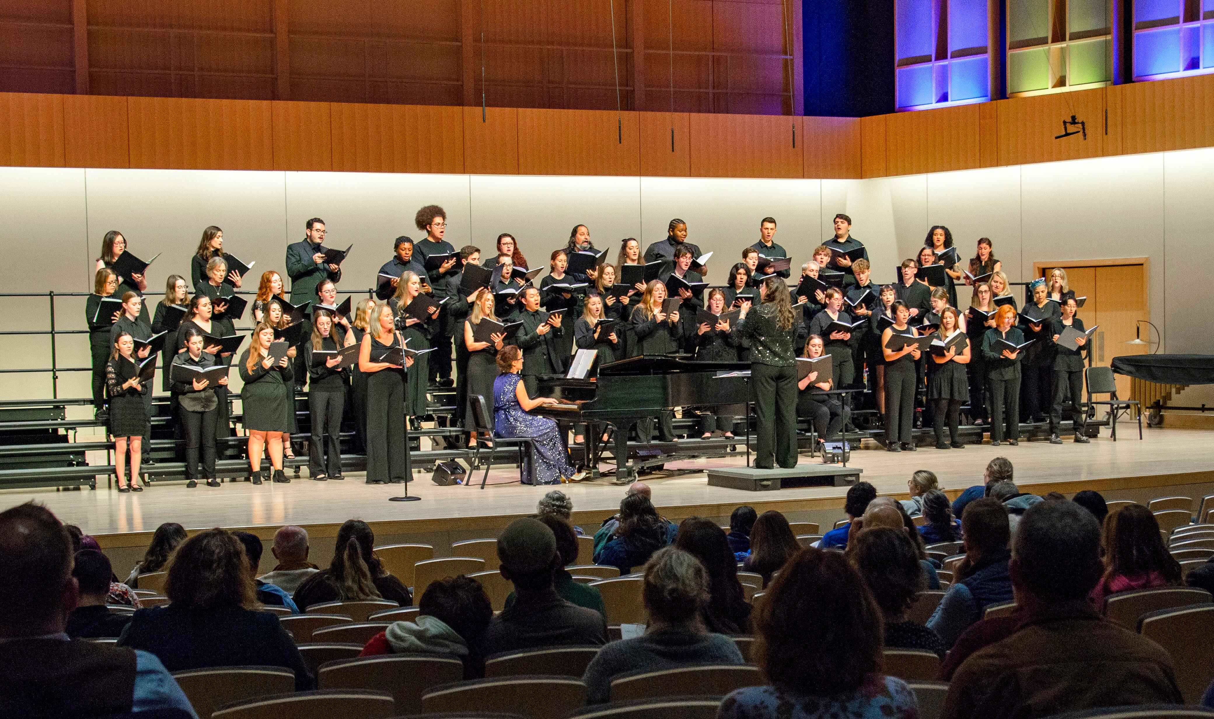 Chorale Choir performing in Beston Hall