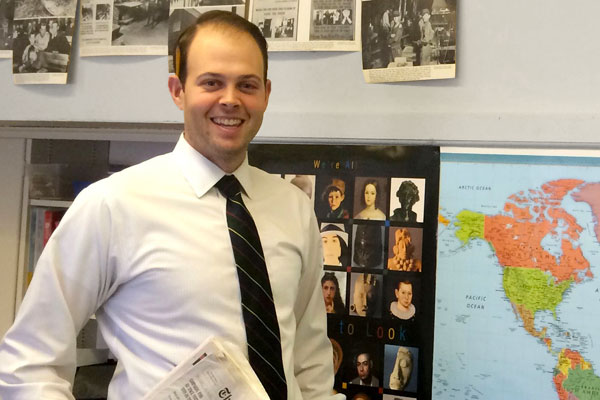 Eric Morris, alum of post-baccalaureate secondary education NYS teacher certification program